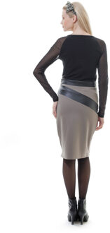 Decoratieve top met lange mouwen - maat Zwart