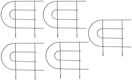 Decoratieve Tuin Hek 5Pack Tuin Hekwerk, Dier Barrière, Tuin Grens Rand Bloem Hek Voor Landscaping