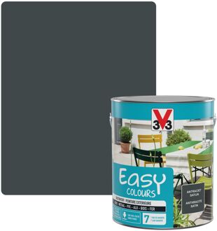 Decoratieve Verf Easy Colours Anthraciet Zijdeglans 2,5l