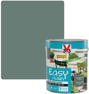Decoratieve Verf Easy Colours Grijsgroen Zijdeglans 2,5l