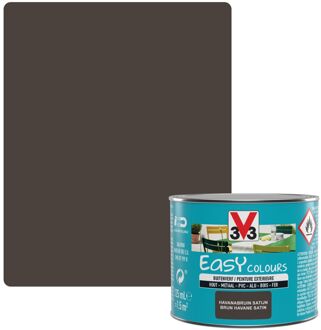Decoratieve Verf Easy Colours Havanabruin Zijdeglans 0,125l