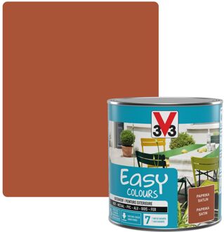 Decoratieve Verf Easy Colours Paprika Zijdeglans 0,5l