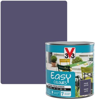 Decoratieve Verf Easy Colours Pruim Zijdeglans 0,5l