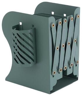 Decoratieve Verstelbare Boekensteunen Voor Zware Boeken Anti-Slip Metalen Boek Stoppers Houders Voor Boekenkast Boekenkasten G6DD groen