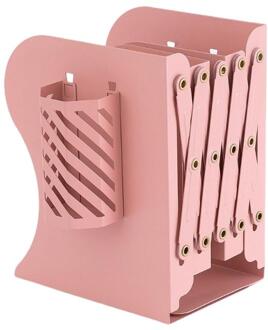 Decoratieve Verstelbare Boekensteunen Voor Zware Boeken Anti-Slip Metalen Boek Stoppers Houders Voor Boekenkast Boekenkasten G6DD roze