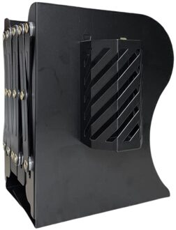 Decoratieve Verstelbare Boekensteunen Voor Zware Boeken Anti-Slip Metalen Boek Stoppers Houders Voor Boekenkast Boekenkasten G6DD zwart