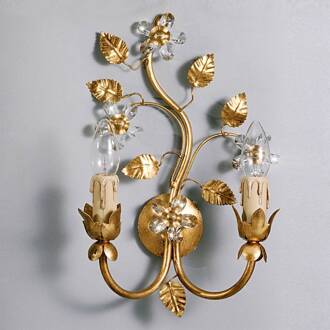 Decoratieve wandlamp AREZZO goud, helder