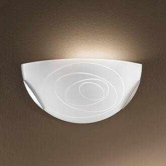 Decoratieve wandlamp KENT chroom, wit