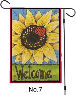 Decoratieve Zonnebloemen Eenzijdig Tuin Vlag 12 "X 18" Polyester Outdoor Vlag Thuis Party 7