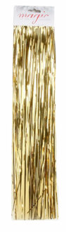 Decoris 12x stuks lametta engelenhaar goud 50 cm - Lametta/folie haar - Gouden kerstboomversiering