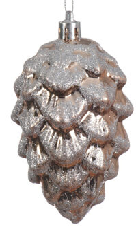 Decoris 1x Kerstboomhangers bruine dennenappels 9 cm kerstversiering