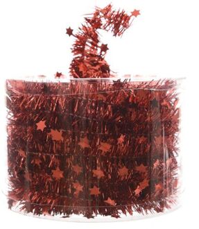 Decoris 1x Rode kerstboomslinger 700 cm - Kerstslingers Rood