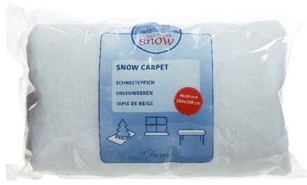 Decoris 1x Sneeuw achtergrond sneeuwkleed 250 x 100 cm - Decoratiesneeuw Wit
