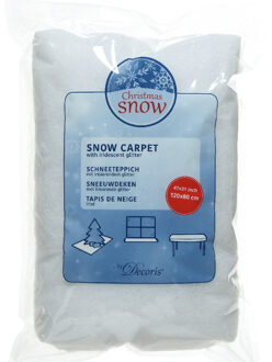 Decoris 1x Sneeuw achtergrond sneeuwkleed/dekens 120 x 80 cm - Decoratiesneeuw Wit