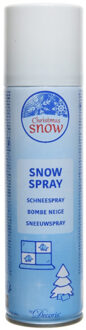 Decoris 1x Sneeuwsprays/sneeuw spuitbussen 150 ml - Decoratiesneeuw Wit