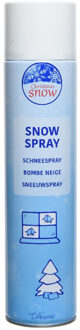 Decoris 1x Sneeuwsprays/sneeuw spuitbussen 400 ml - Decoratiesneeuw Wit
