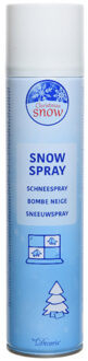 Decoris 1x Sneeuwsprays/sneeuw spuitbussen 400 ml - Decoratiesneeuw Wit