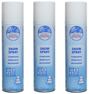 Decoris 3x stuks milieuvriendelijke sneeuwspray / spuitsneeuw spuitbussen van 150 ml - Sneeuw spuitbus ECO