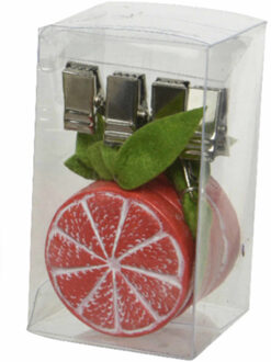 Decoris 8x Grapefruit tafelkleedgewichtjes fruit thema