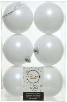 Decoris ballen onbreekbaar mat 80mm box/6 Kerstartikelen