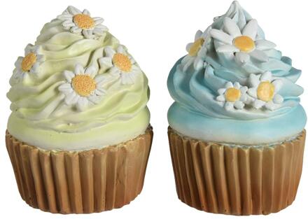 Decoris Beeld Cupcakes polyresin verschillende