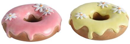 Decoris Beeld Donut polyresin dia.9,5 cm verschillende