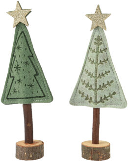 Decoris Beeld everlands kunstkerstboom vilt groen 20cm