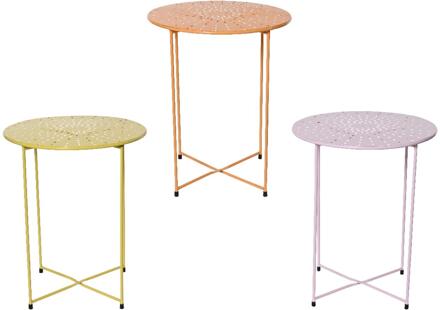 Decoris Bijzettafel binnen ijzer H48cm verschillende