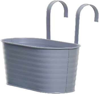 Decoris Bloembak ophangbaar - zink - 32 x 16 cm - lila paars