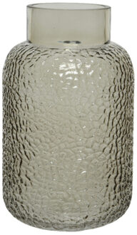Decoris Bloemenvaas Delhi - misty transparant groen - glas - D16 x H 27 cm