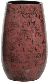 Decoris Bloemenvaas - terracotta - donker roze - D22 x H40 cm