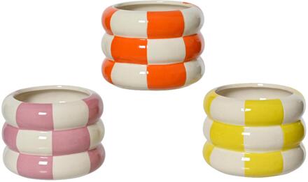 Decoris Bloempot dolomiet Ø12.3x9.3cm verschillende