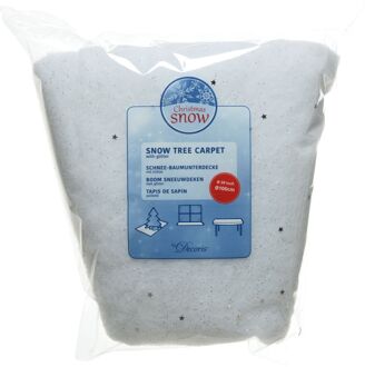 Decoris Boomrok Met Sneeuw - Wit/zilver - 100cm