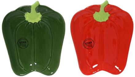 Decoris Bord Paprika dolomiet 16x13x2cm verschillende