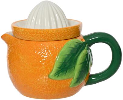 Decoris Citruspers dolomiet H12cm oranje