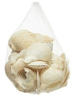 Decoris Decoratie/hobby witte schelpen 350 gram - Echte schelpjes - Maritiem/zee/strand thema