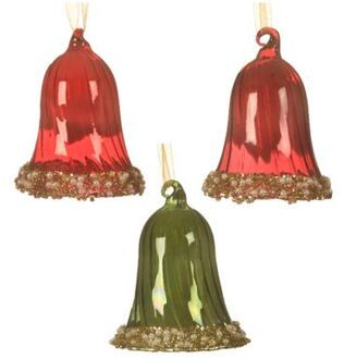 Decoris denappel glas d2.5h6 cm klila 12st kerst Paars