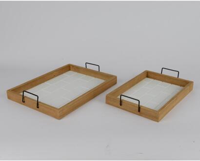 Decoris Dienbladset 2-delig paulowniahout wit