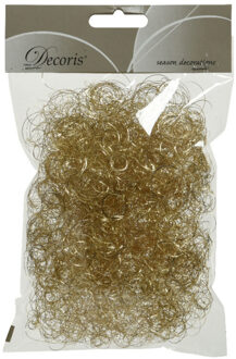 Decoris Engelenhaar - 4x zakjes - synthetisch - goud - 2 x 13,5 x 20 cm - kerstversiering