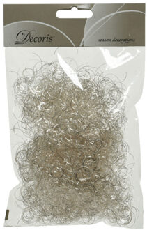 Decoris engelenhaar - 6x zakjes - zilver - synthetisch haar - 2 x 13,5 x 20 cm - kerstboom decoratie