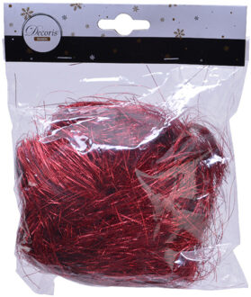 Decoris Engelenhaar - rood - 120 gram - synthetisch - kerstboom versiering lamettahaar