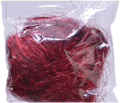 Decoris Engelenhaar - rood - 80 gram - synthetisch - kerstboom versiering lamettahaar