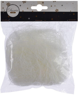 Decoris Engelenhaar - wit - 20 gram - synthetisch - kerstboom versiering lamettahaar
