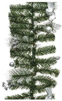 Decoris Everlands dennenslinger - groen - 180 cm - kunststof - guirlandes - kerstversiering