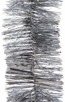 Decoris Feestversiering folie slinger zilver 7 x 270 cm kunststof/plastic feestversiering