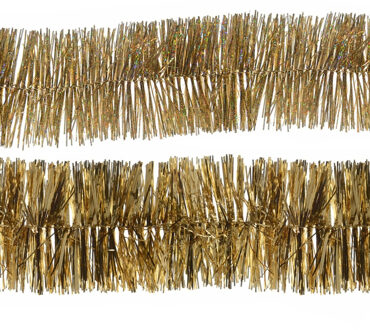 Decoris folie kerstslingers 4x stuks - goud - kunststof - 270 cm