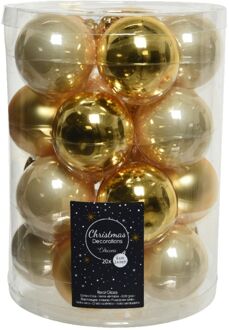 Decoris Glas Kerstballen Mix (6cm) Box 20 Stuks Gold