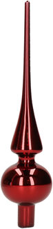 Decoris Glazen kerstboompiek donkerrood glans 26 cm - kerstboompieken