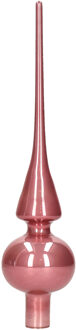 Decoris Glazen kerstboompiek oud roze glans 26 cm - kerstboompieken