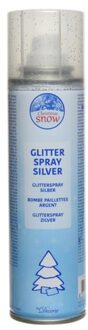 Decoris glitterspray decoratie 100ml zilver Zilverkleurig